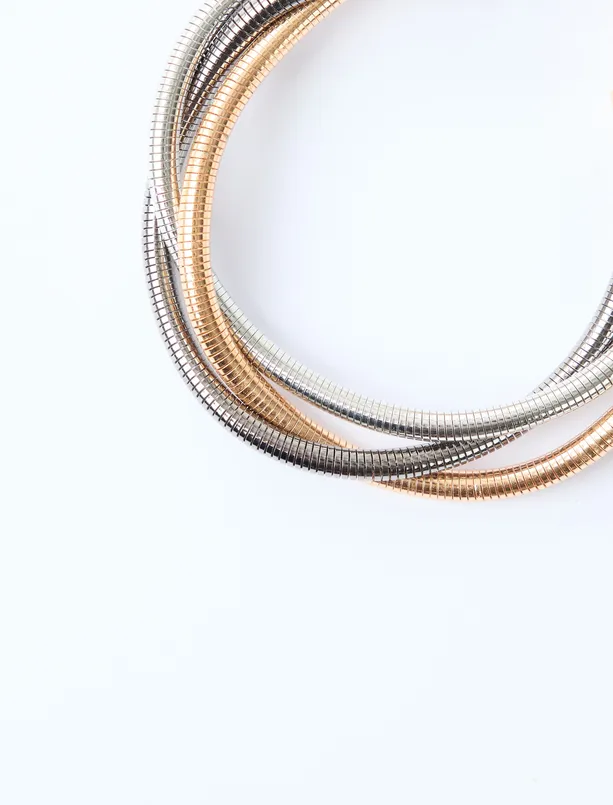 Bayan Karışık Parlak Çok Zincirli Ayarlanabilir Bileklik