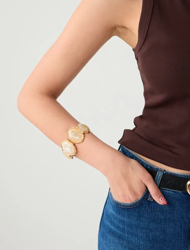 Bayan  Oval Figürlü Bileklik