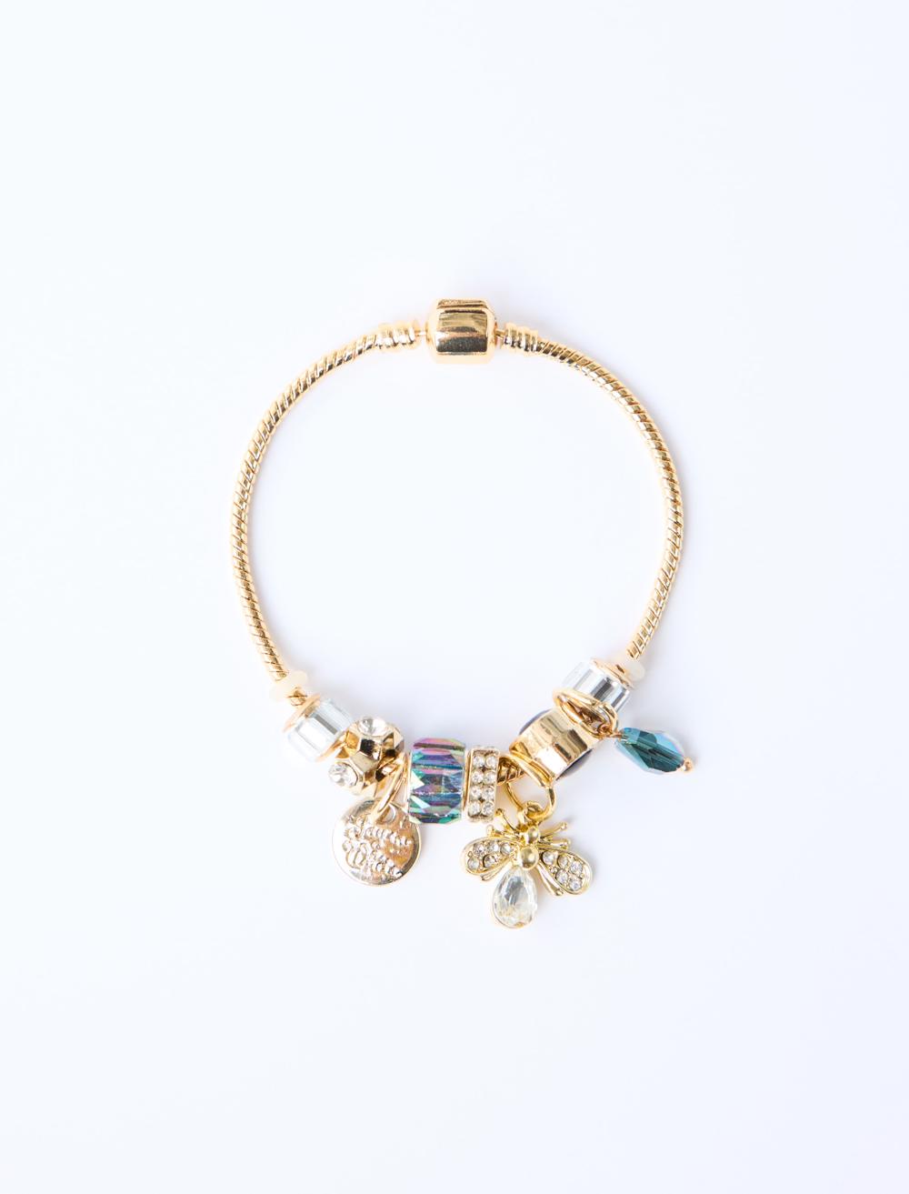 Çok Figürlü Çelik Charm Bileklik