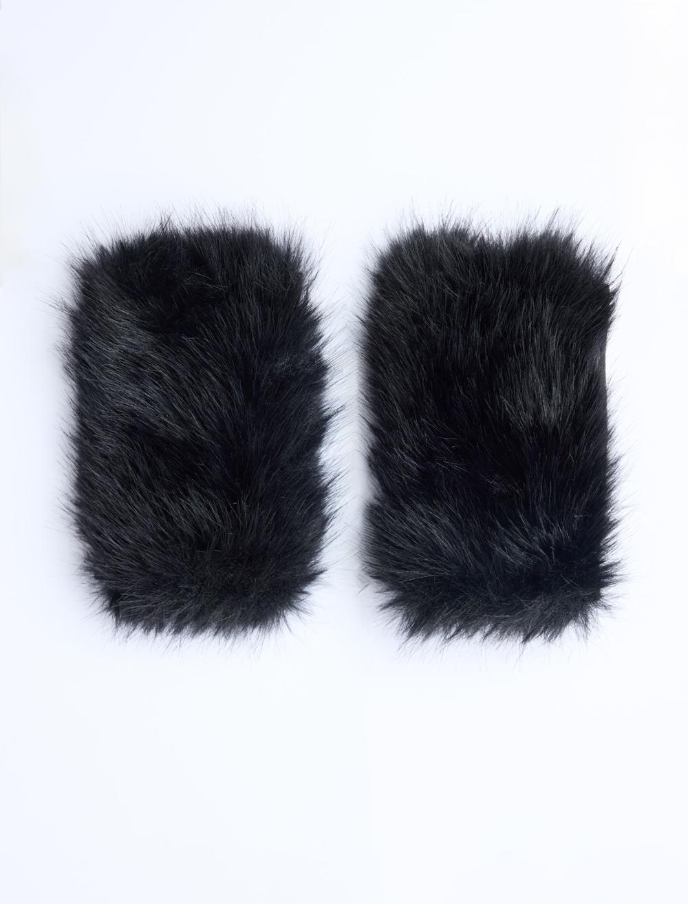 Peluş Detaylı Parmaksız Eldiven