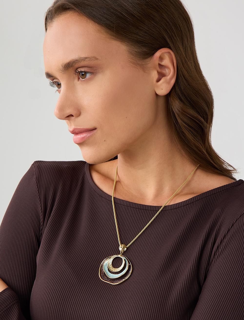 Üçlü Oval Figürlü Ayarlanabilir Kolye