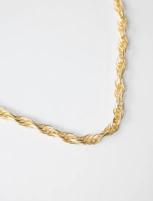 Bayan Sarı Burgu Desenli Ayarlanabilir Kolye