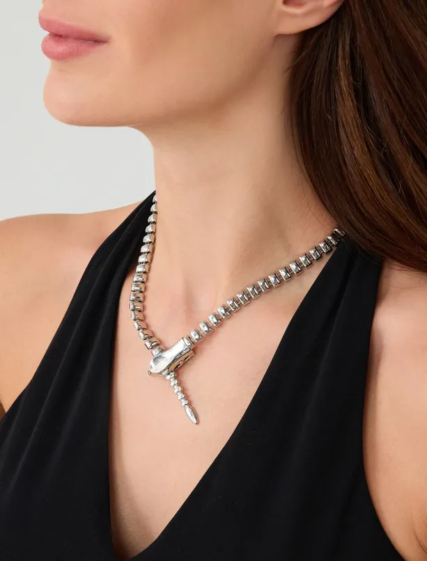 Women  Snake Figured Shiny Necklace