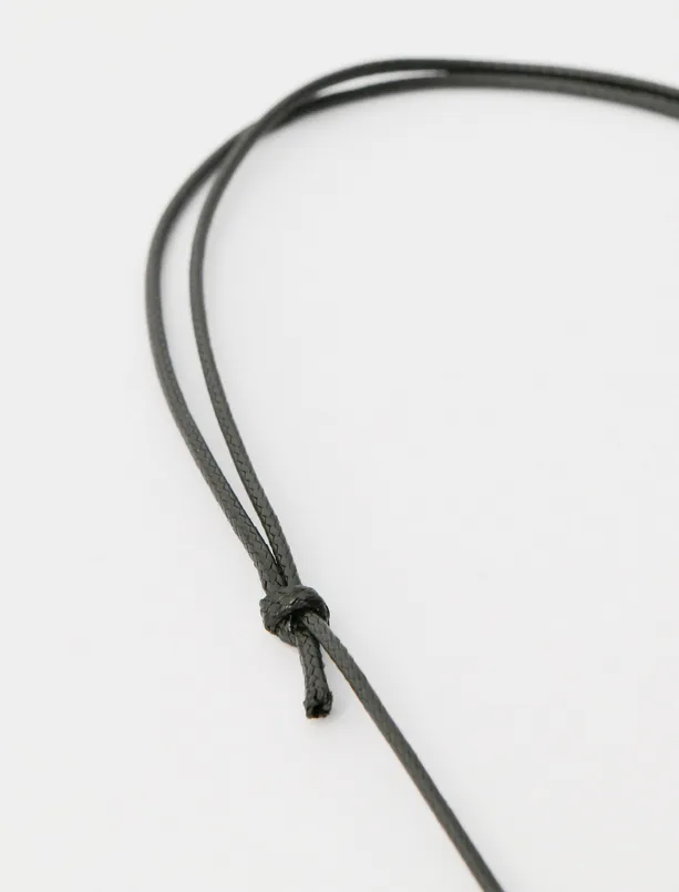 Women Yellow Large Oval Figured String Necklace