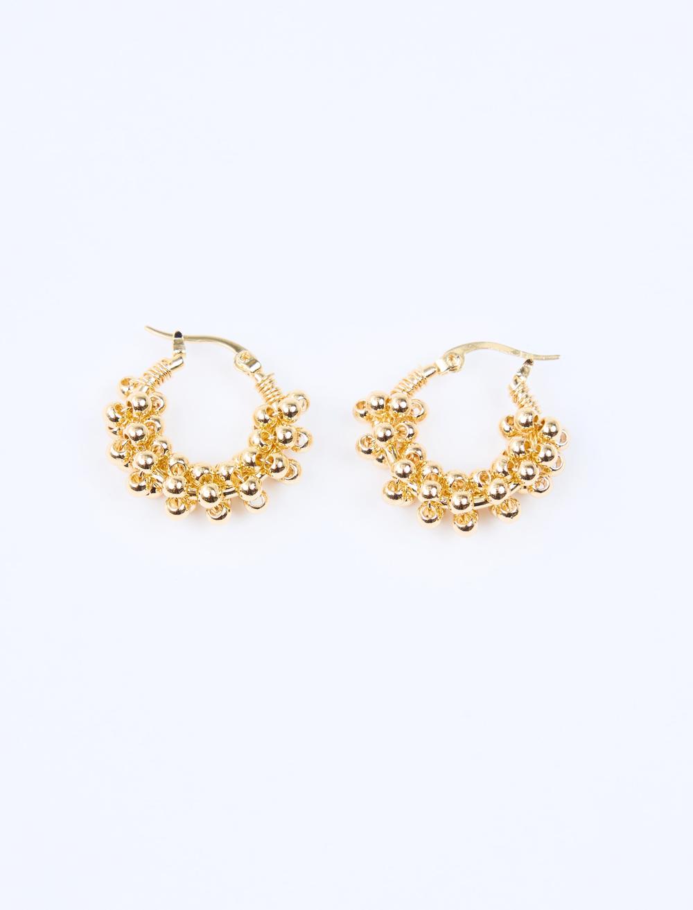 Çoklu Top Figürlü Halka Küpe