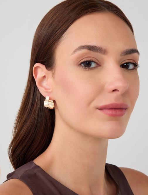 Siyah V Yaka Kısa Kollu Dokuma Bluz