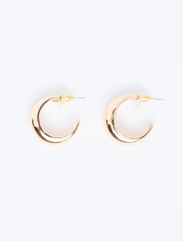 Women Yellow Minimal Hoop Earrings