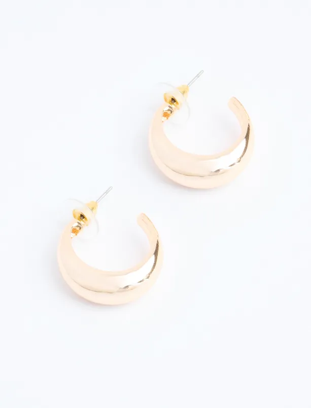 Women Yellow Minimal Hoop Earrings