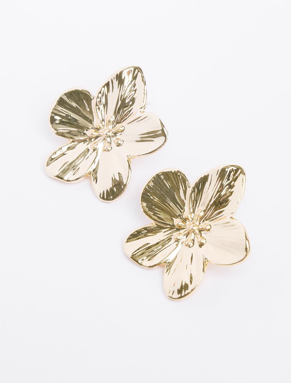 Zarif Çiçek Figürlü Modern Küpe