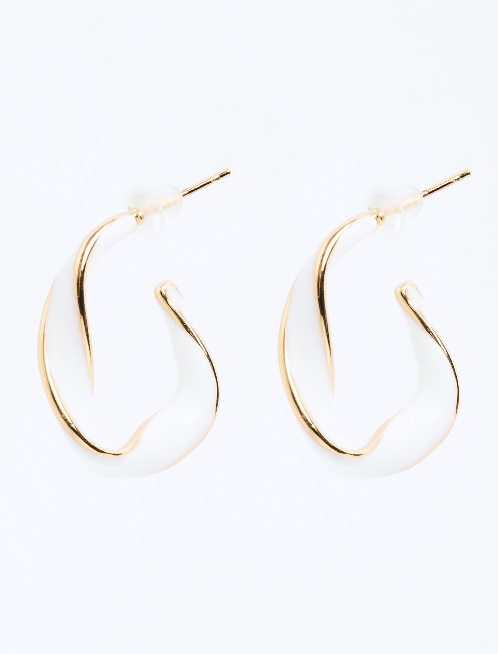 Burgulu Yarım Halka Küpe