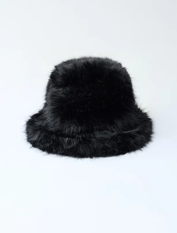 Bayan  Peluş Balıkçı Şapkası