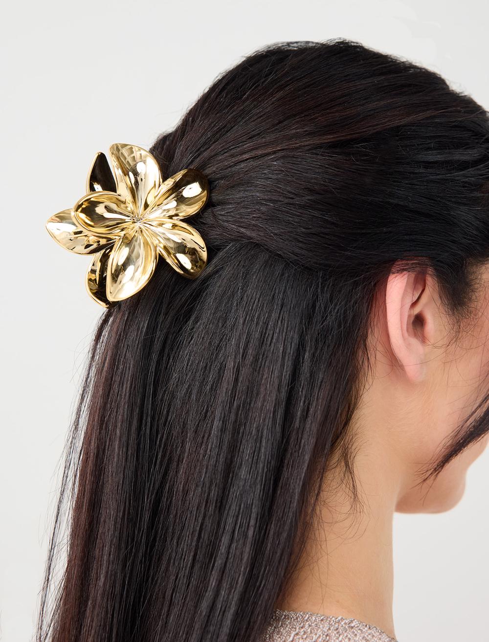 Çiçek Figürlü Parlak Mandal Toka