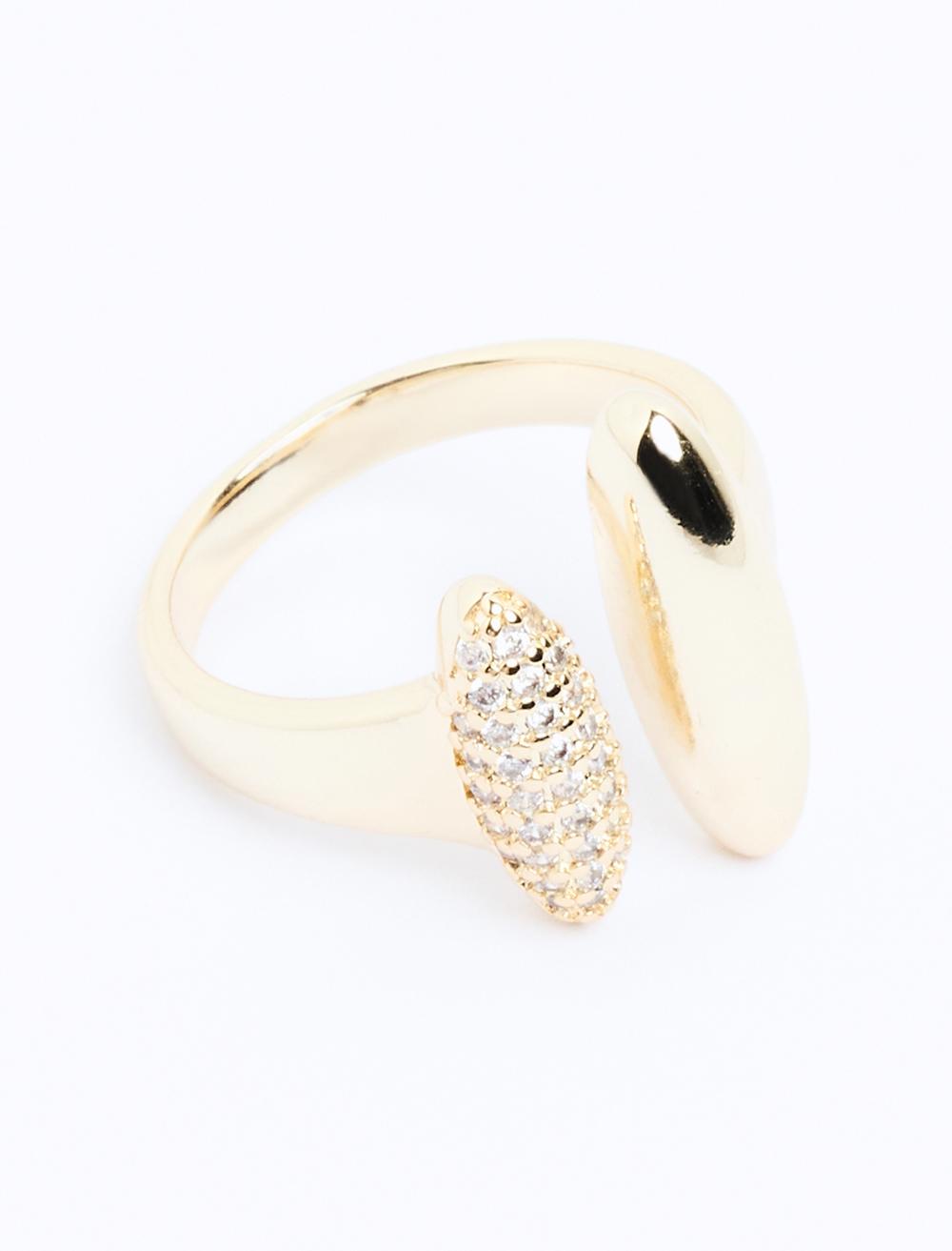 Geometrik Figürlü Parlak Taşlı Modern Yüzük