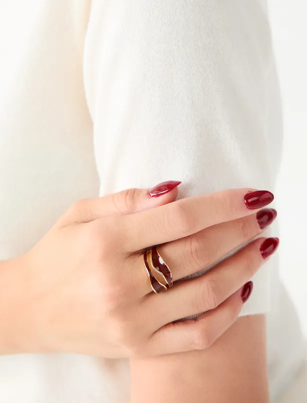 Bayan  Renk Geçişli Zarif Yüzük