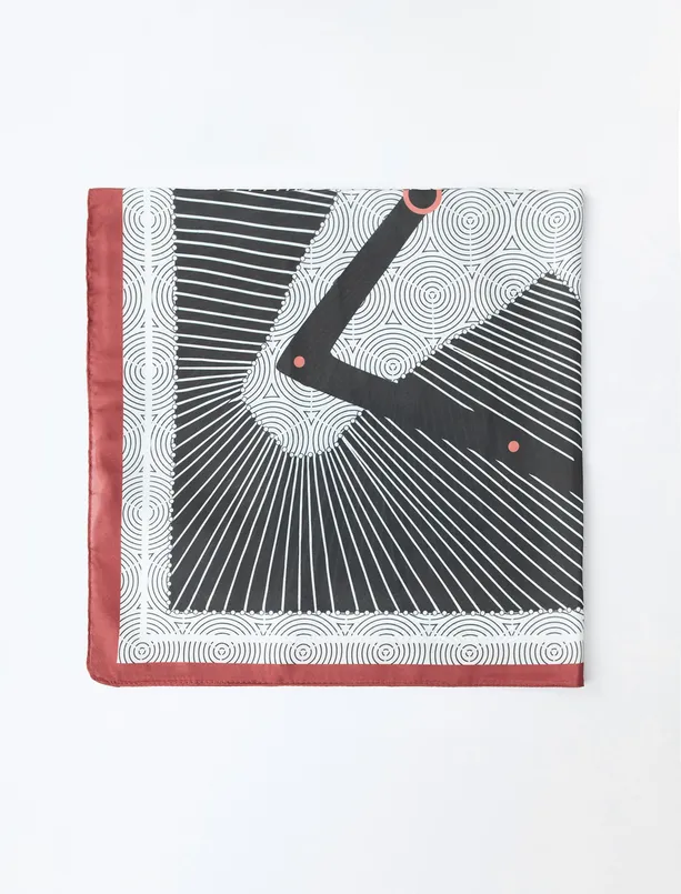 Bayan  At Figürlü Eşarp