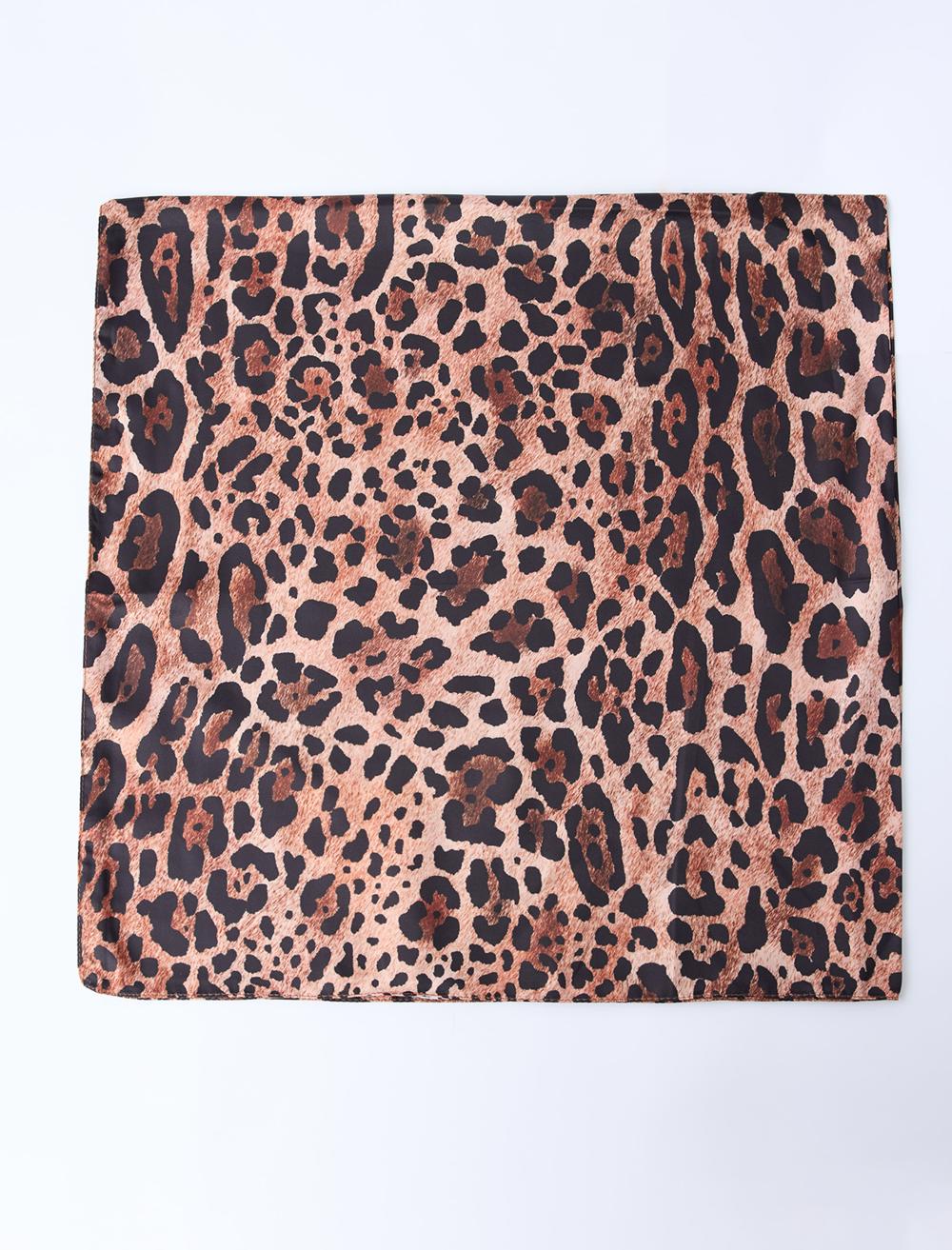 Leopar Desenli Modern Eşarp