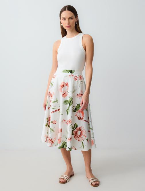 Çiçekli Etek Kombini