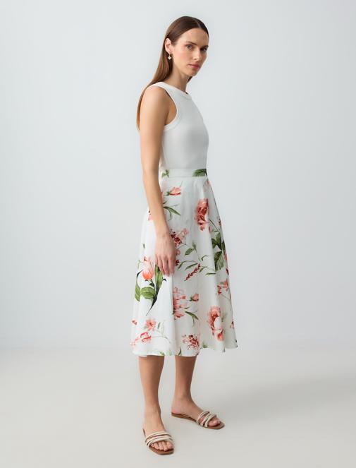 Çiçekli Etek Kombini