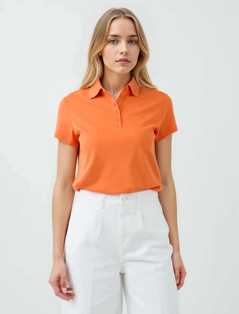 YASHIKI【23SS】Tsubomi Knit Polo(ORANGE) KN11_21.jpg