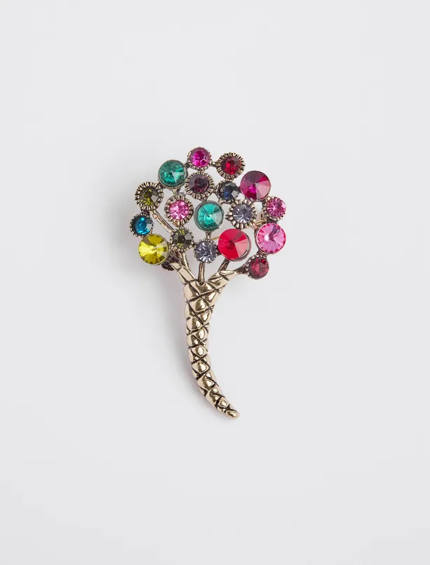 Women Mixed Flower Bouquet Figured Colorful Brooch
