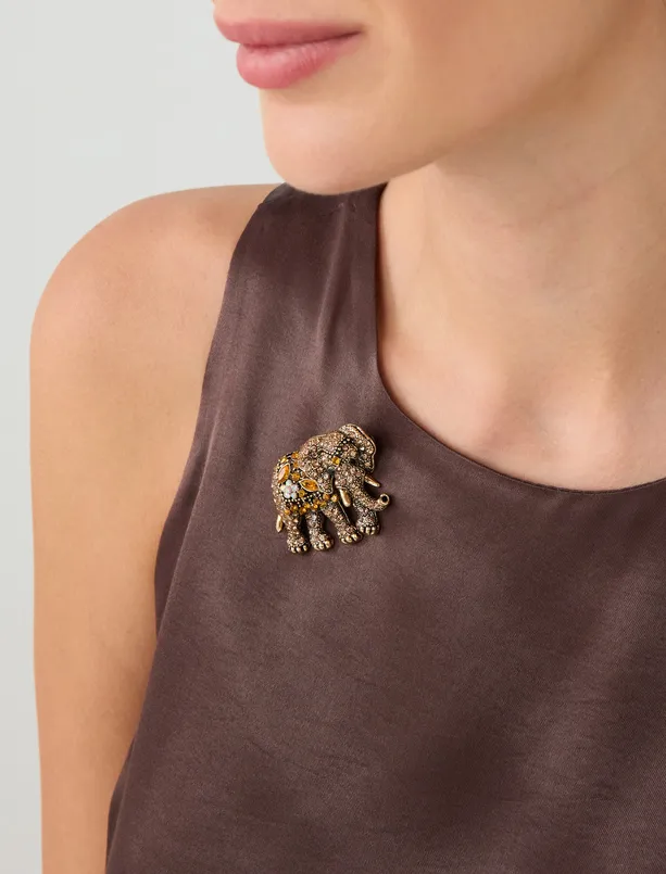 Women  Elephant Figured Modern Brooch