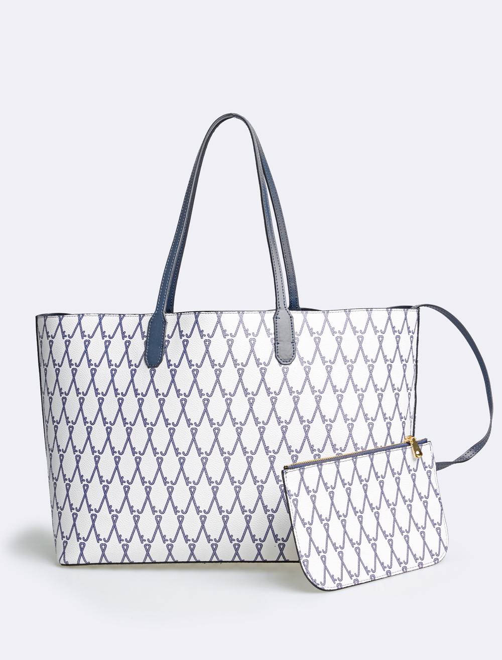 Anahtar Desenli Omuz Çantası