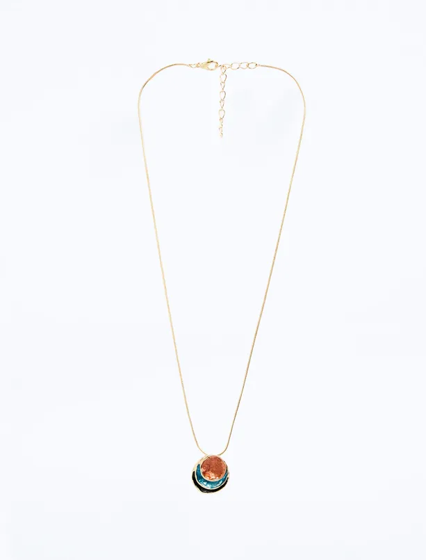 Women Mixed Colorful Round Figured Adjustable Necklace