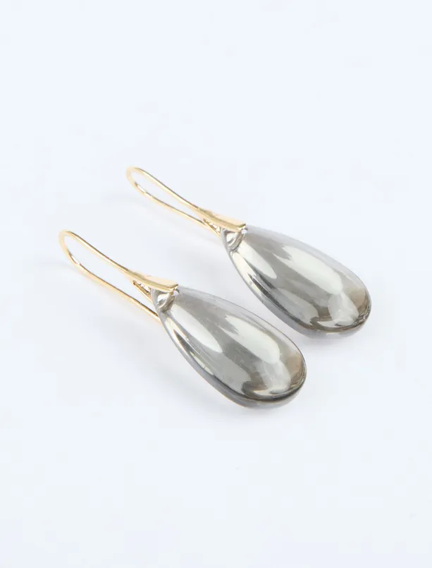 Bayan Kahverengi Damla Figürlü Sallanan Zarif Küpe