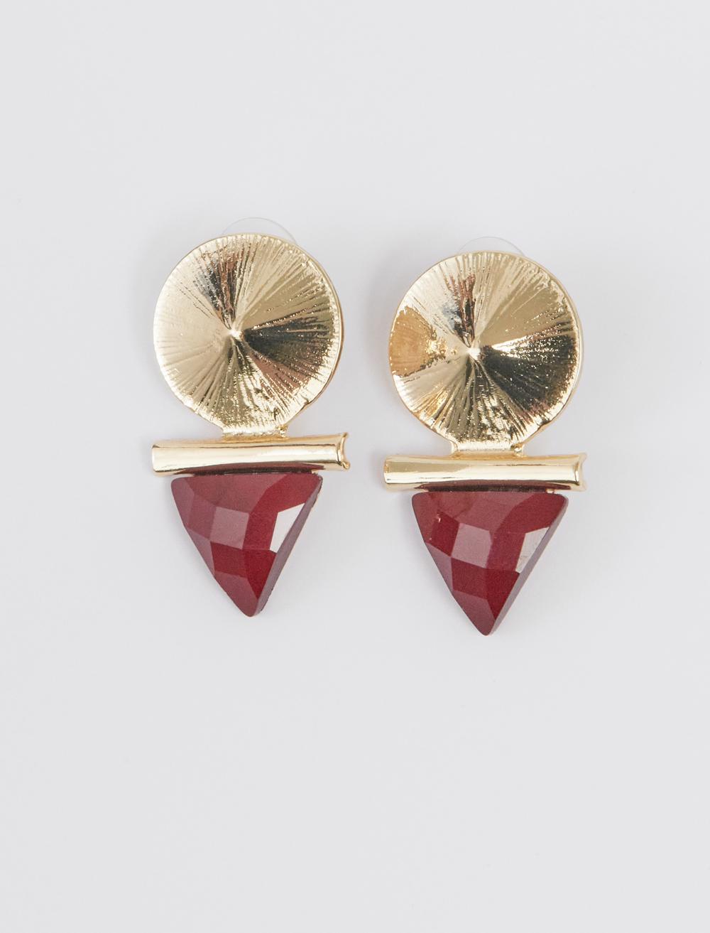 Geometrik Figürlü Parlak Modern Küpe