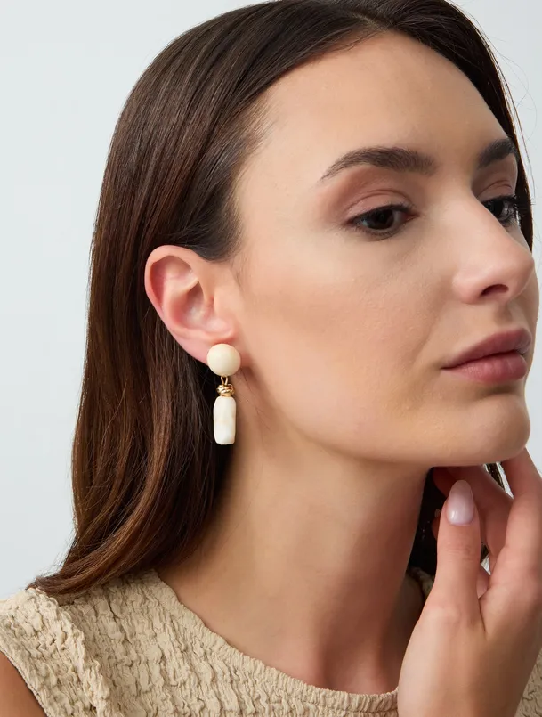 Women  Marble Look Dangling Earrings