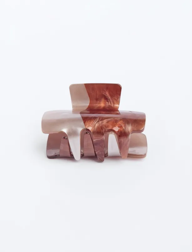 Women Claret Red Bone Ratchet Buckle