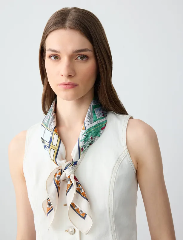 Bayan Karışık Etnik Desenli Eşarp