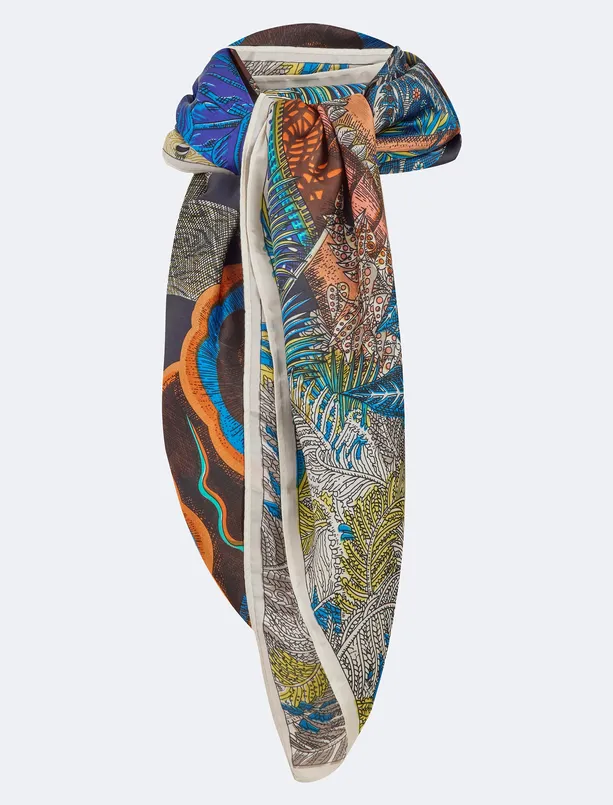 Women Mixed Ethnic Patterned Sun Figured Scarf
