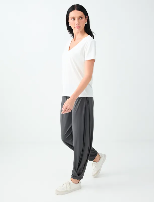 Bayan  Beli ve Paçası Lastikli Jogger Pantolon