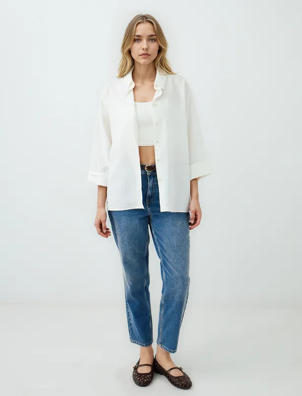 Women White Crew-Neck, Spaghetti-Strap Knit Bralette