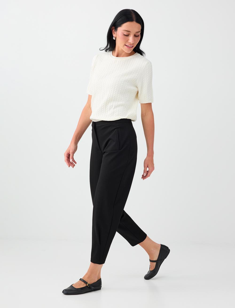 Pens Detaylı Loose Fit Pantolon