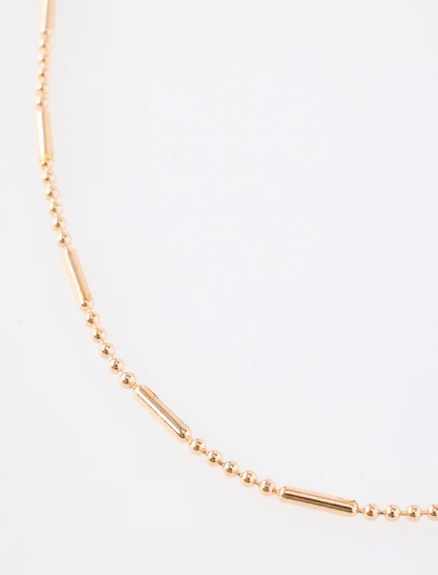 Bayan Pembe Çubuk Figürlü Dorika Choker Kolye