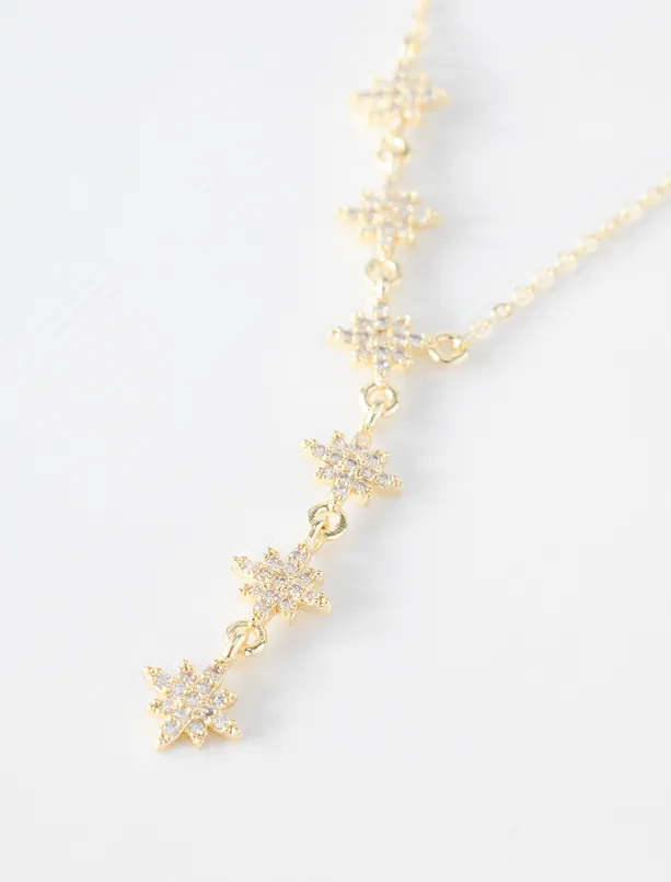 Women Yellow Elegant Star-Detailed Y-Necklace
