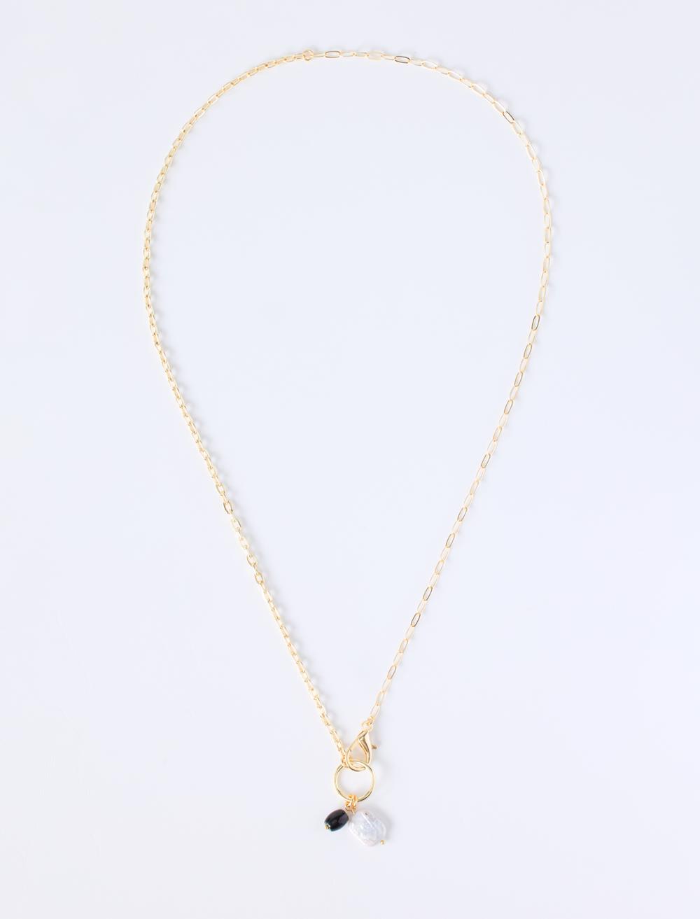 İnci Charm Detaylı Modern Kolye