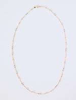 Mixed Chain Necklace with Enameled Bead Accents