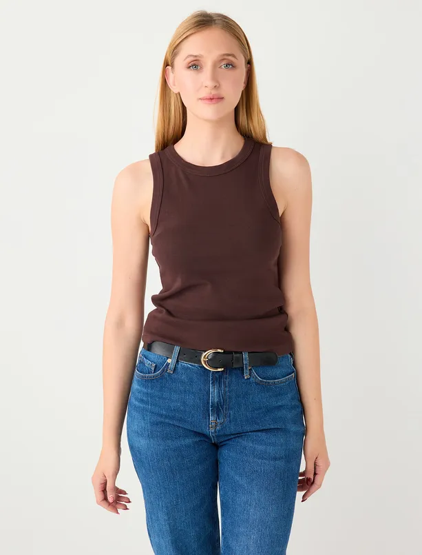 Bayan  Bisiklet Yaka Dar Kesim Örme Atlet