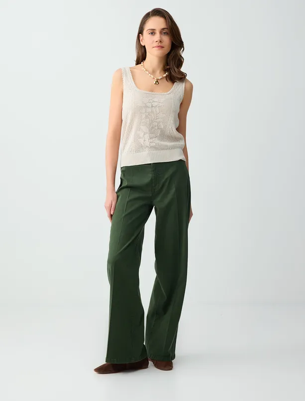 Bayan Bej U Yaka Kolsuz Triko Atlet