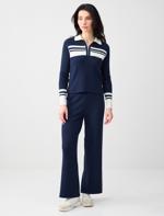 Polo Collar Sweater Blouse Combination