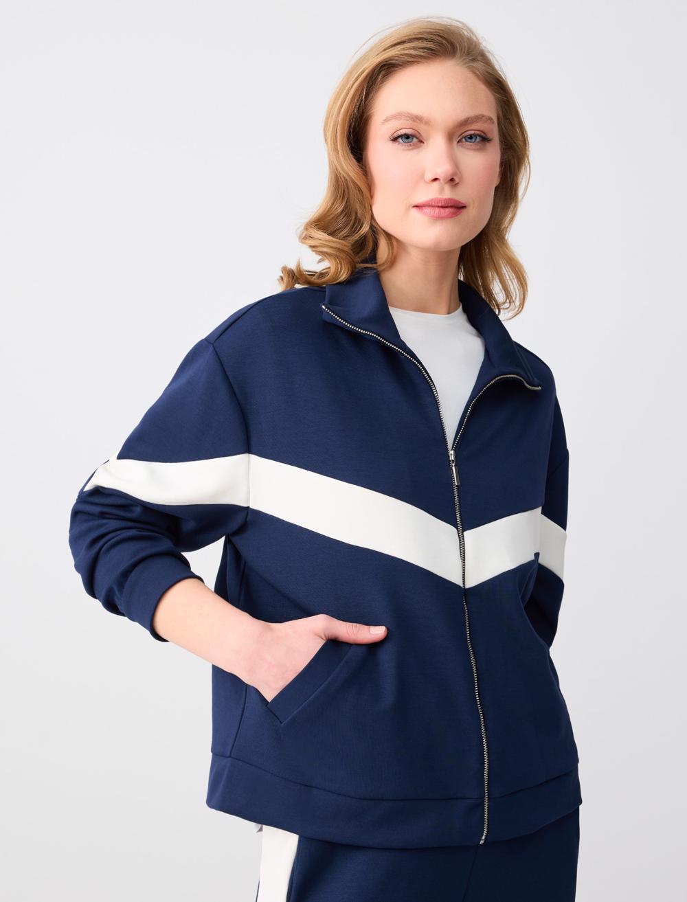 Rahat Kesim Cep Detaylı Modal Örme Ceket