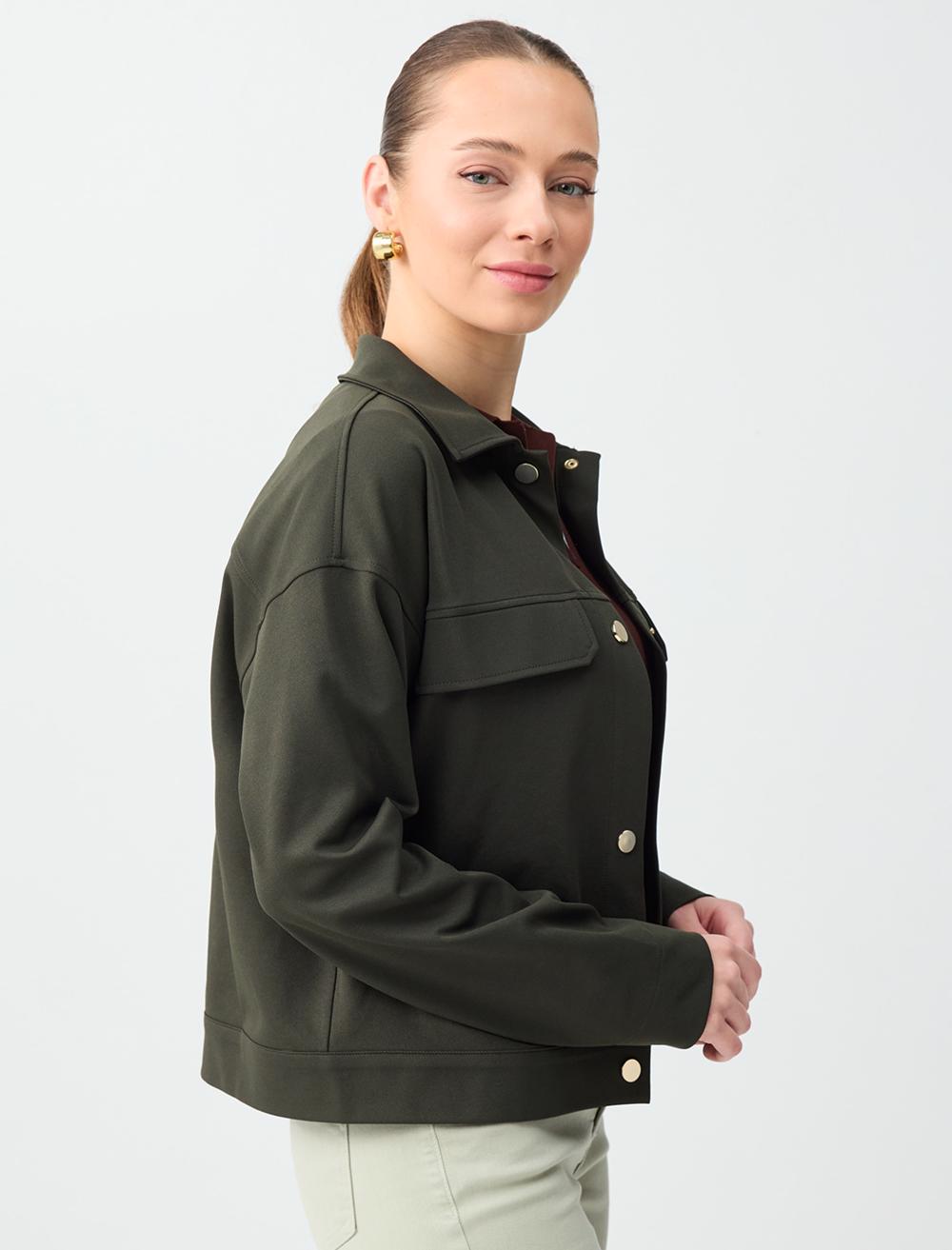 Düz Kesim Uzun Kollu Çıt Çıt Detaylı Örme Ceket