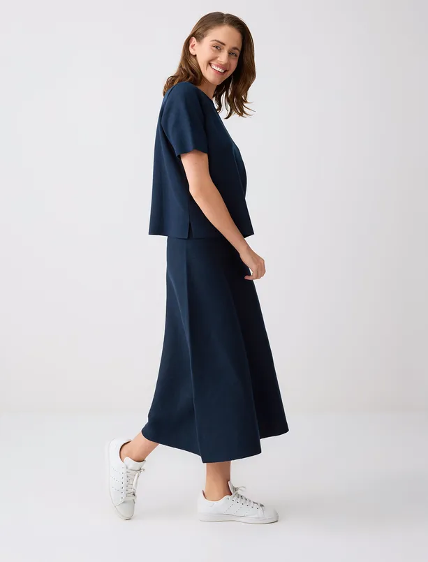 Women  Relaxed Fit Regular Waist Sweater Skirt