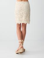 %100 Pamuk Dantel Detaylı Yüksek Bel Mini Etek Kombini