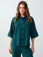 Dark Green Relaxed Fit Trouser Sleeve Woven Shirt Combination