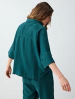 Dark Green Relaxed Fit Trouser Sleeve Woven Shirt Combination