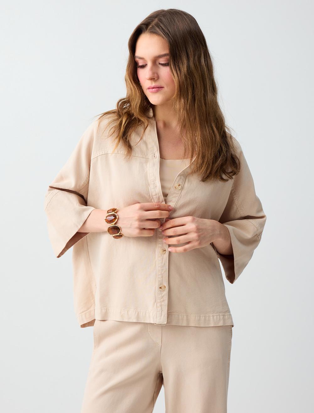 Rahat Kesim Truvakar Kol Dokuma Gömlek